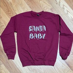 Gildan Burgundy Santa Baby Sweater
